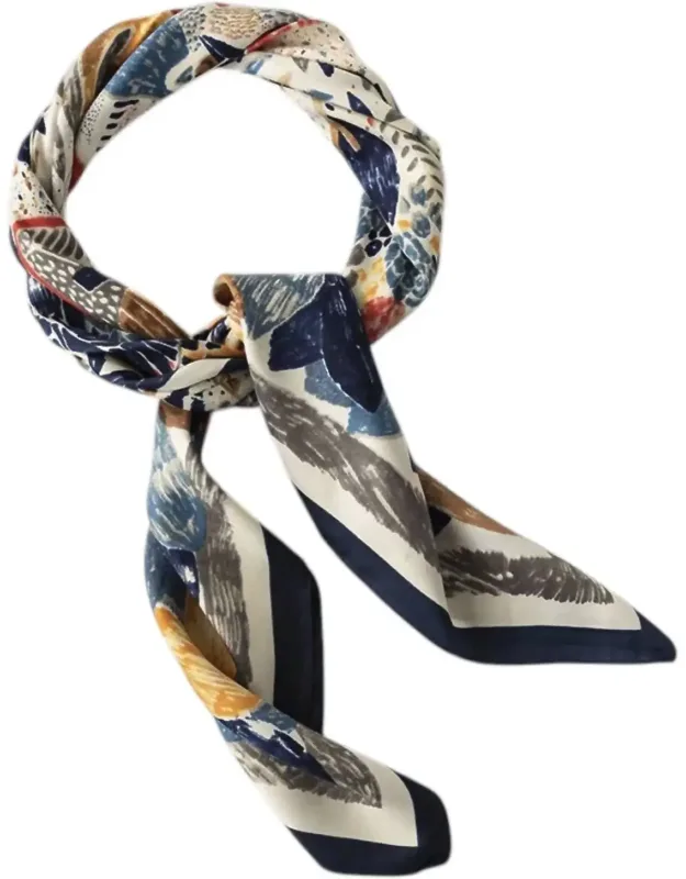 Graffiti Floral Square Scarf & Head Wrap