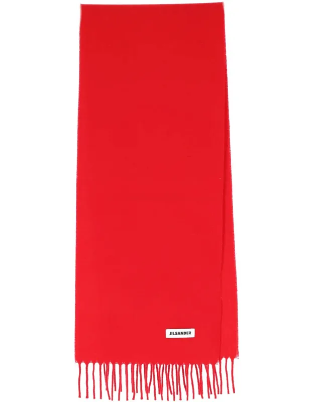 Virgin Wool Fringed Scarf