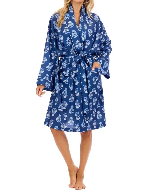 Floral Block Print Robe