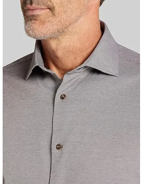 Modern Fit Knit Button Up Shirt