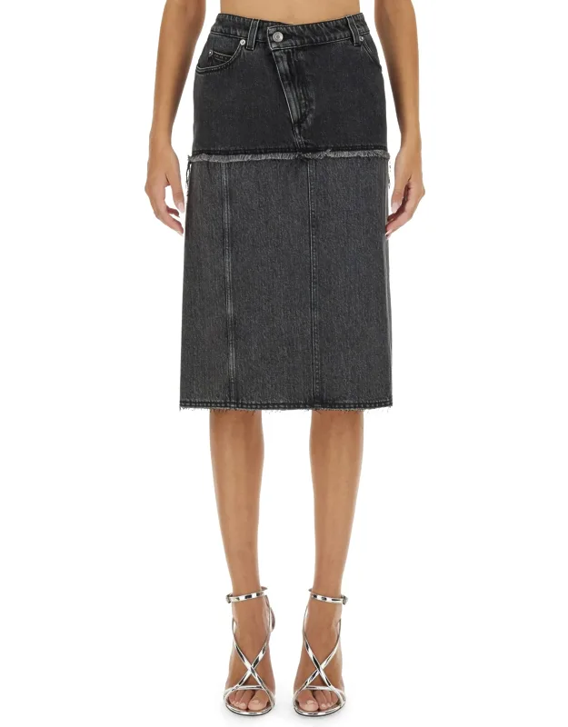 Two-tone Denim Skirt