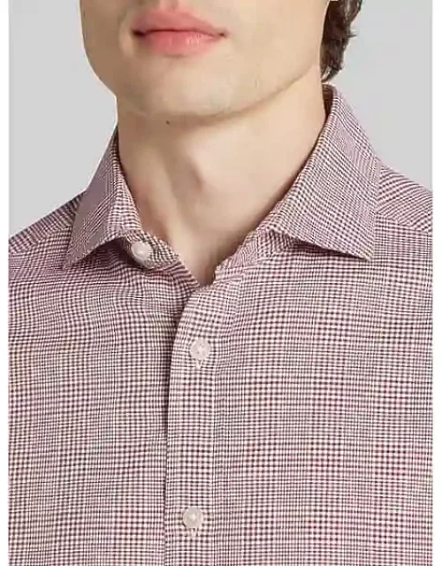 Classic Fit Plaid Button Up Shirt