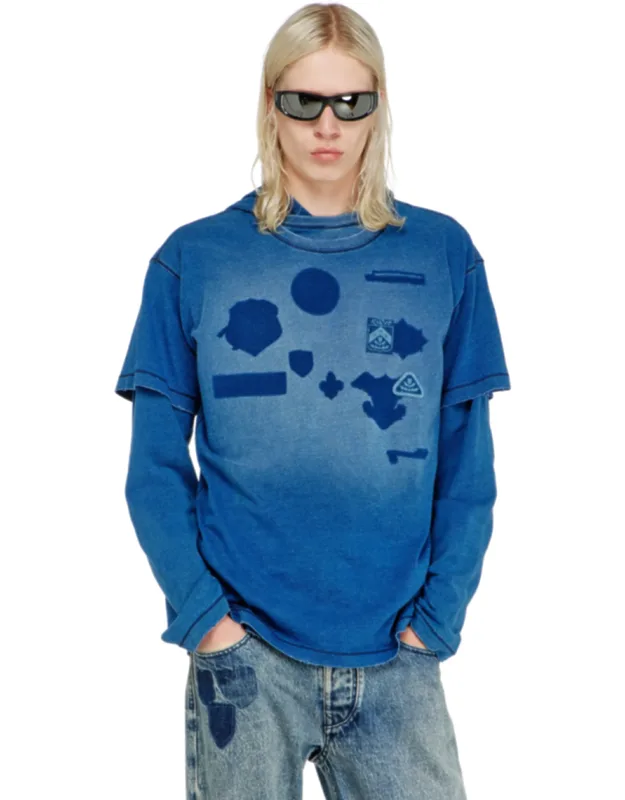 T-shirt With Shadow-effect Patches