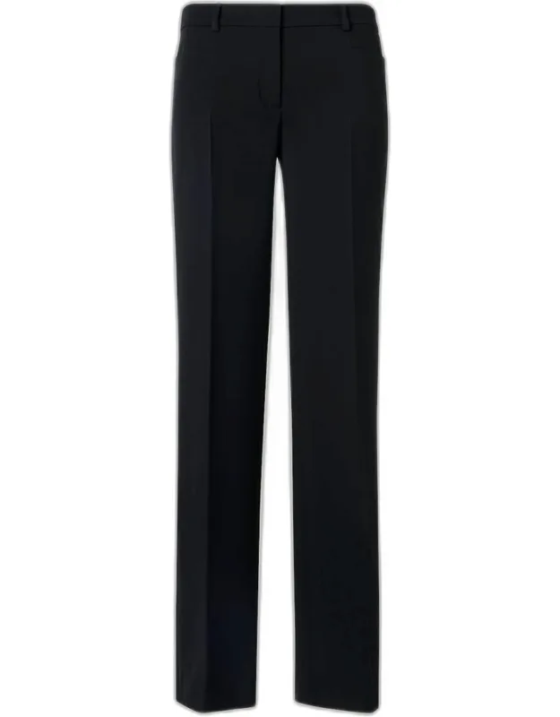 Mikka Wool Tricotine Straight-leg Pants
