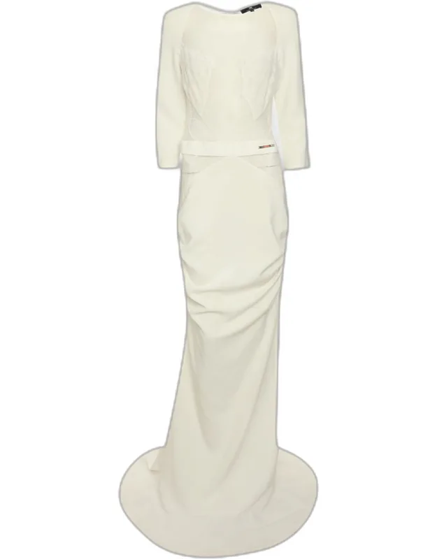 Jersey And Mesh Lace Maxi Dress