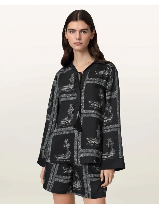 Lettie Pleated Long Sleeve Shirt