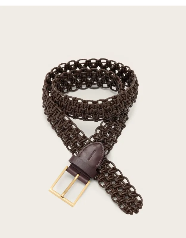 Ila Leather Woven Belt