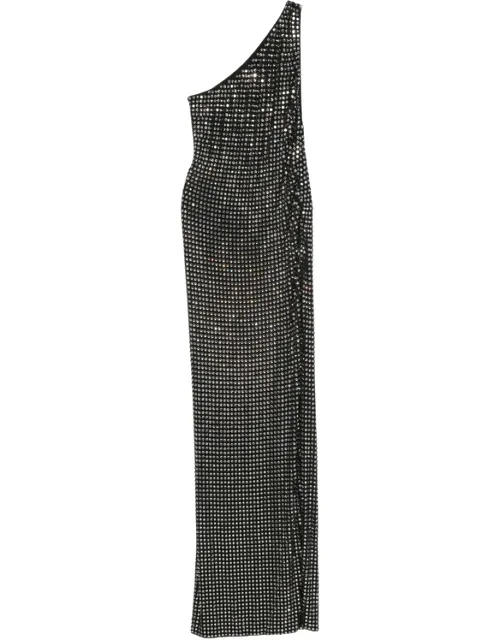 Crystal-embellished One-shoulder Dress