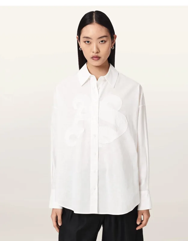 Sparrow Linen Blend Embroidered Shirt