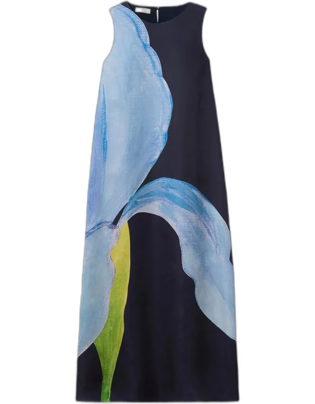 Floral-print Silk Maxi Dress