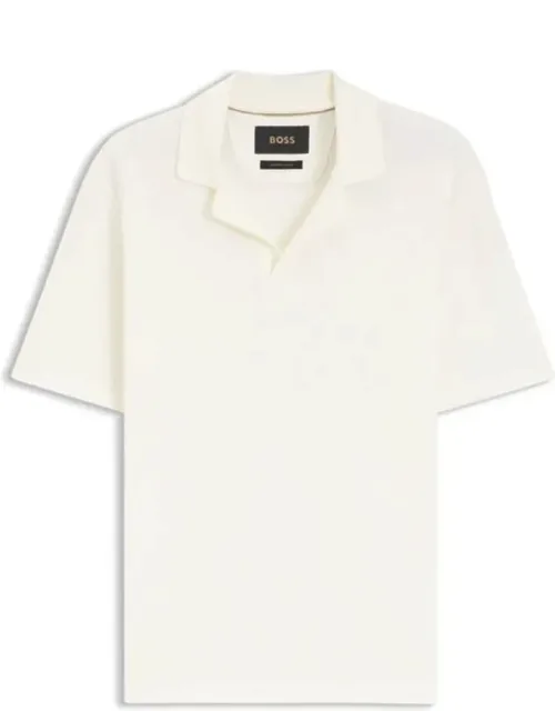 Polo Shirt In Italian-made Cotton And Linen
