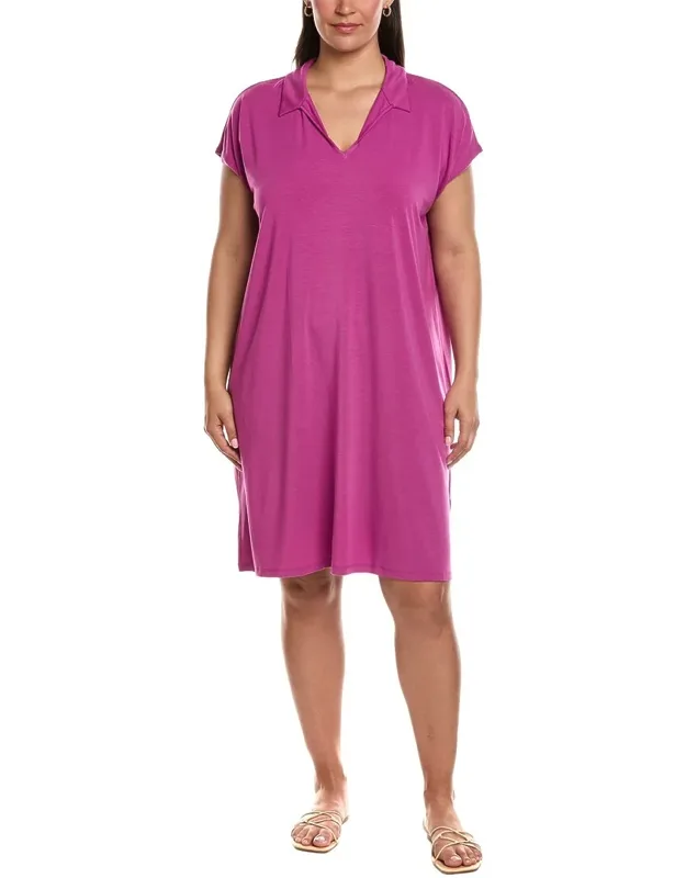 Classic Collar Midi Dress