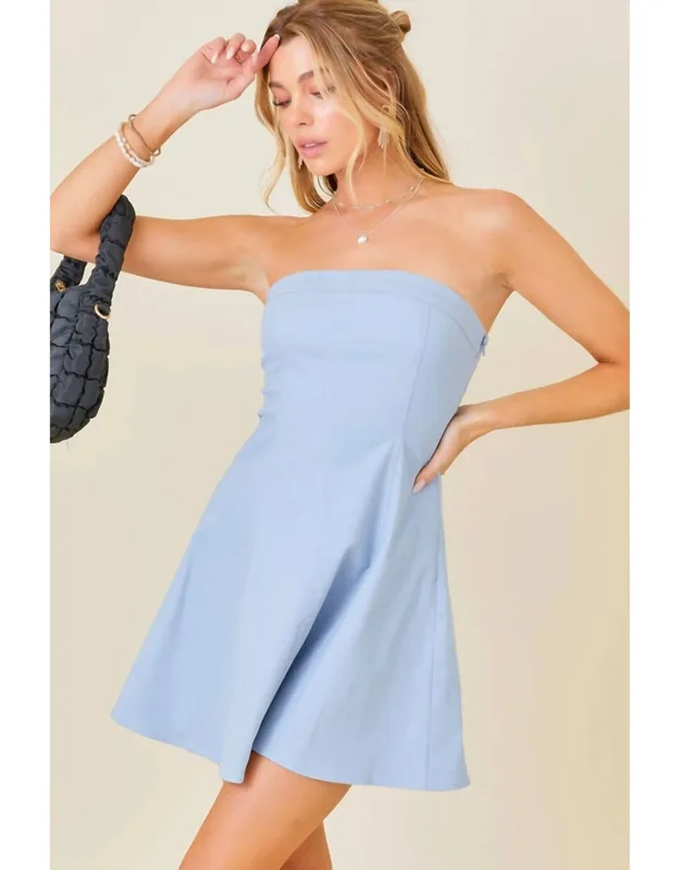 Strapless Fit & Flare Mini Dress