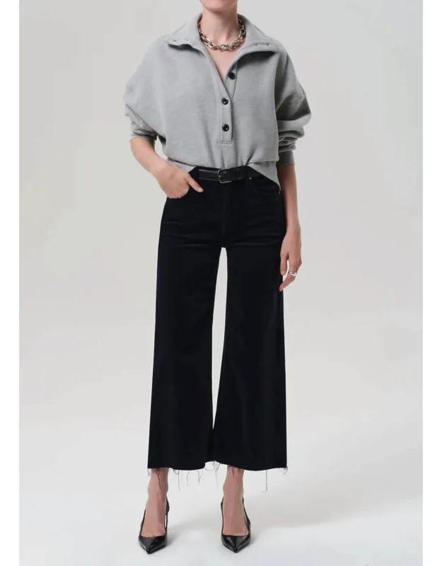 Lyra Wide Leg Crop Corduroy Pants