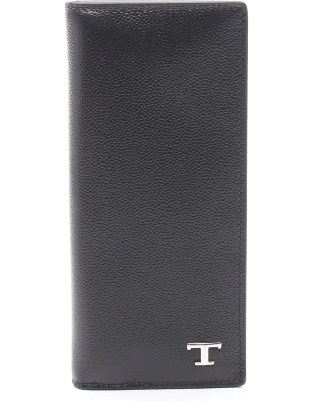 Vertical Leather Long Wallet