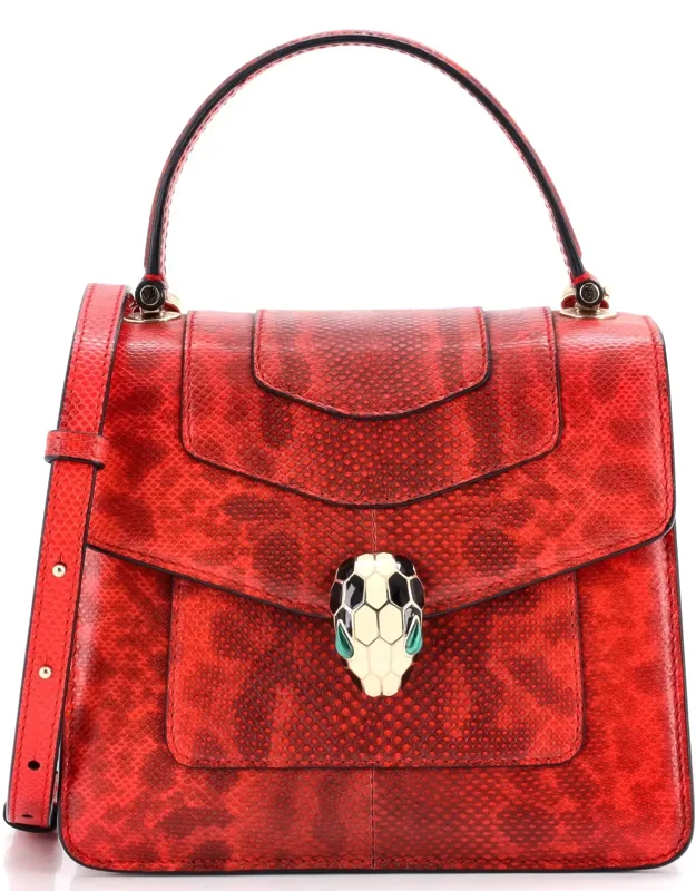Serpenti Forever Top Handle Bag Small With Mirror And Dust Bag