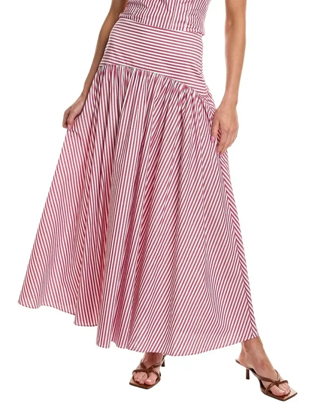 Poplin Pinstripe Skirt