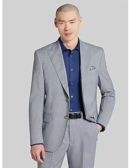 Modern Fit Plaid Suit Jacket