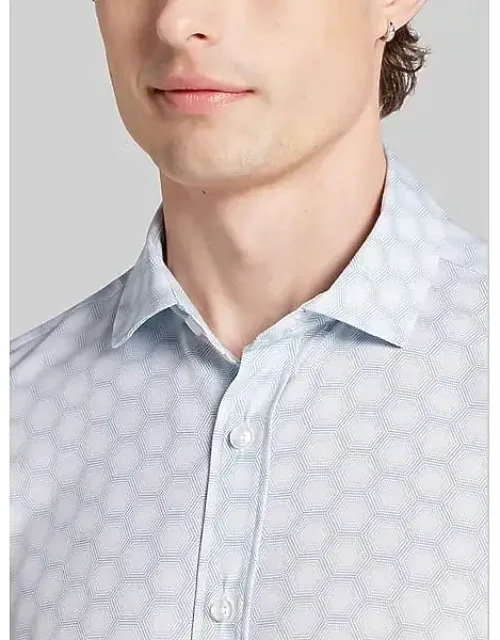 Slim Fit Geometric Button-up Shirt