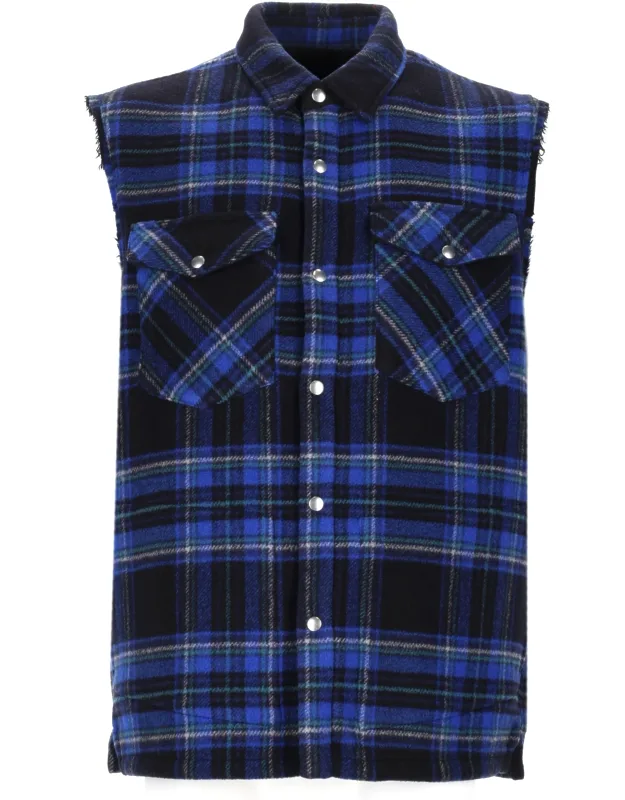 Shirt Vest In Wool Blend