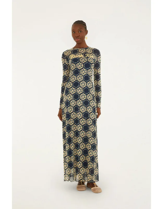 Club Long Sleeve Maxi Dress