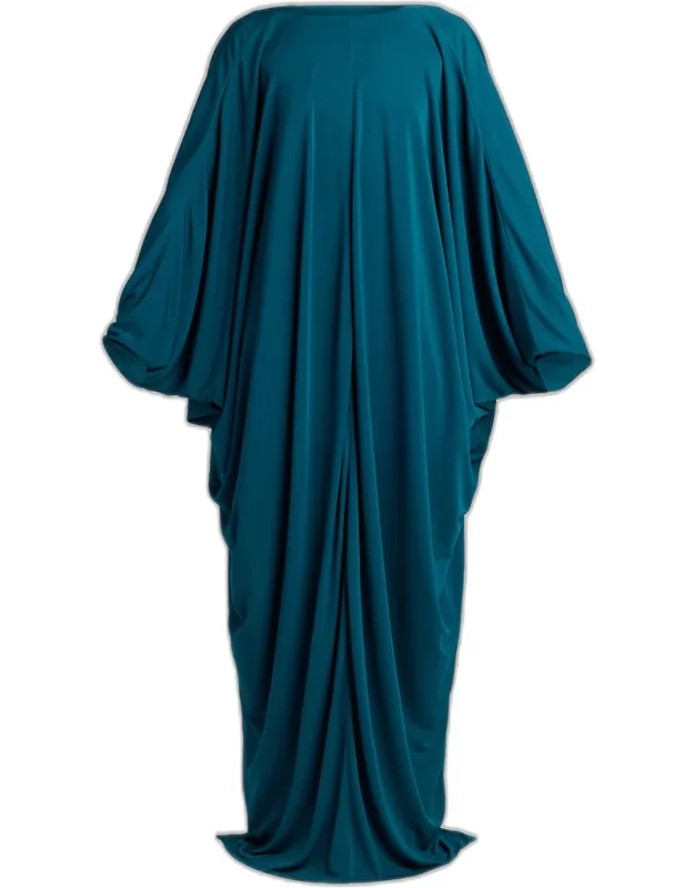 Draped Jersey High-low Caftan Dress