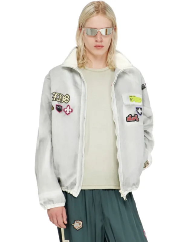 Windbreakers With Trompe L'oeil Patches