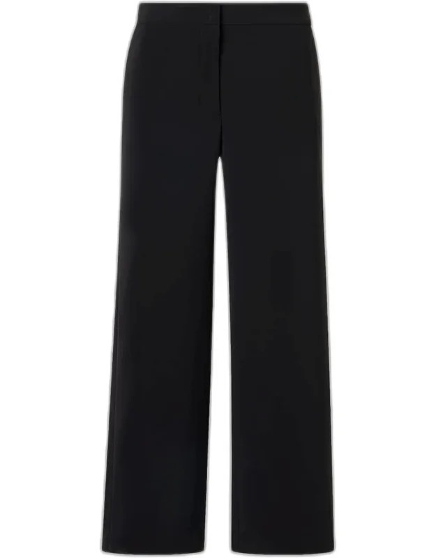 Cropped Pants In Signature Laser-cut Crepe