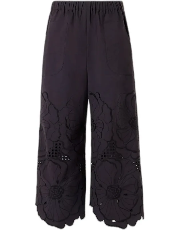 Frey Flower Eyelet Pants