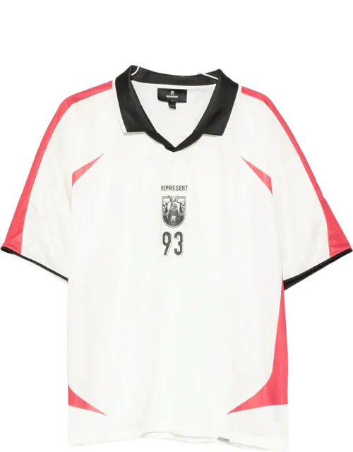 Spike Logo-print Polo-collar T-shirt