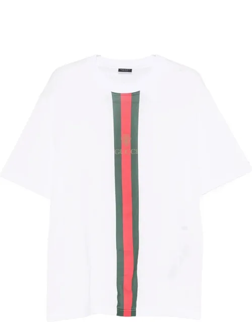 Web-stripe Logo-print T-shirt