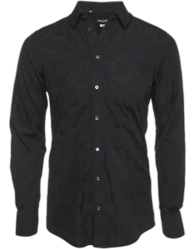 Logo Jacquard Cotton Martini Shirt