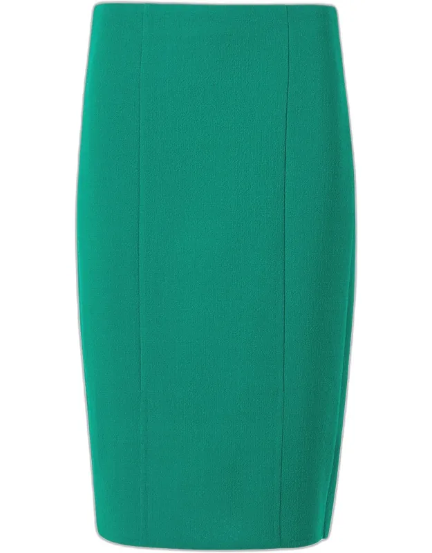 Wool Crepe Pencil Skirt