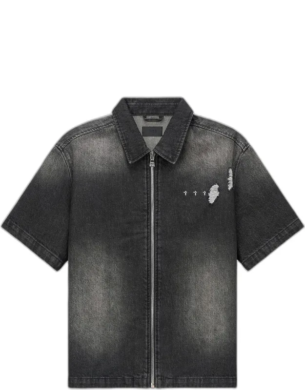 Zeno Full-zip Denim Shirt