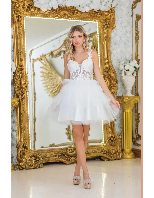 Playful Mini Homecoming Dress With Beaded Bodice And Delicate Spaghetti Straps, Featuring A Layered Tulle Skirt For A Fun And Flirty Look