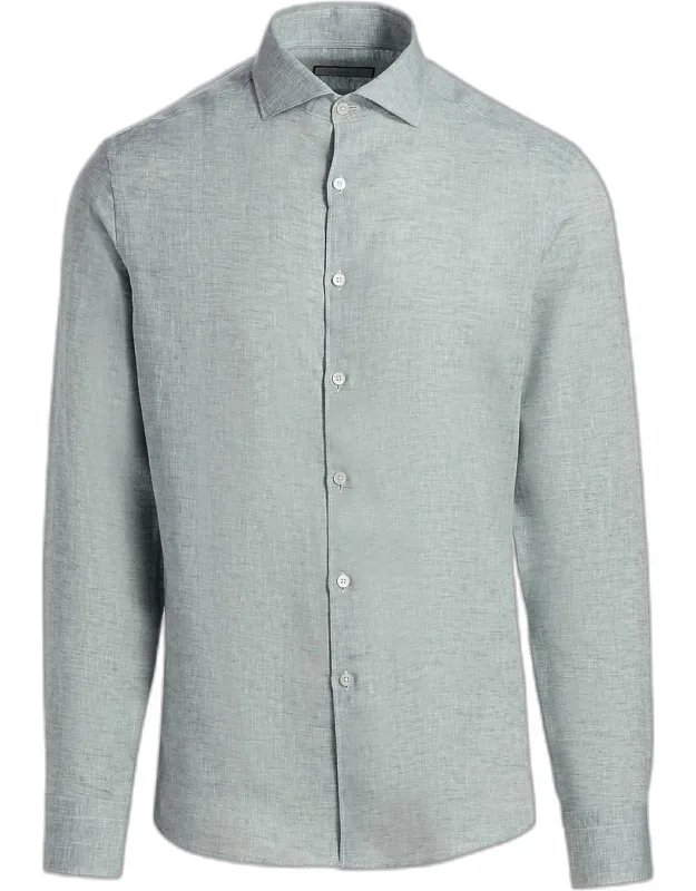 Solid Linen Classic Fit Sport Shirt