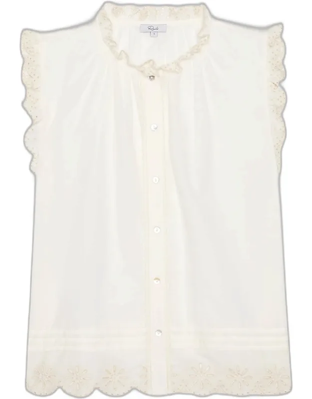 Ruffled Eyelet Top