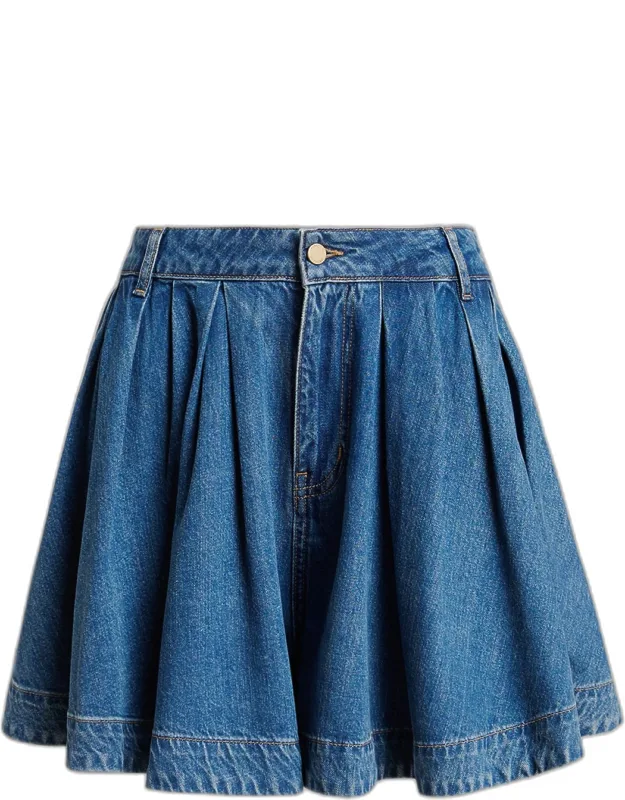 Flared Denim Skirt