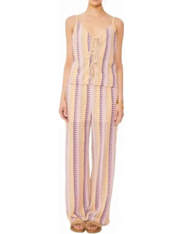 Jungle Stripe Wide Leg Pants