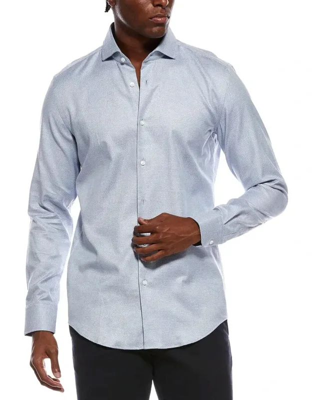 Slim Fit Dress Shirt - Pastel Blue, Spread Collar