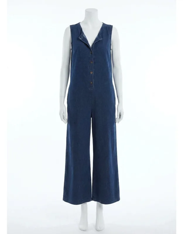 Fiona Jersey Denim Jumpsuit