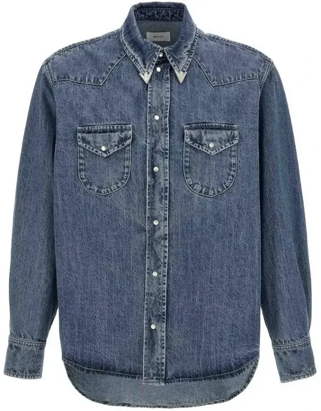 Long-sleeved Western Denim Shirt