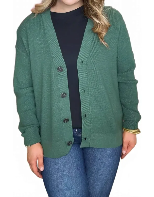 V-neck Button Cardigan