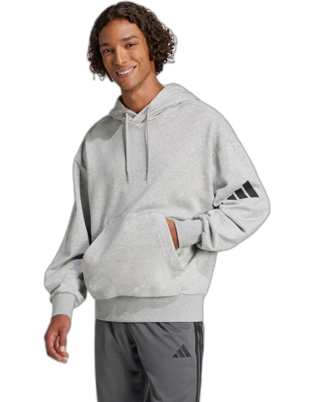 Essentials Loose-fit 3 Bar Logo French Terry Hoodie