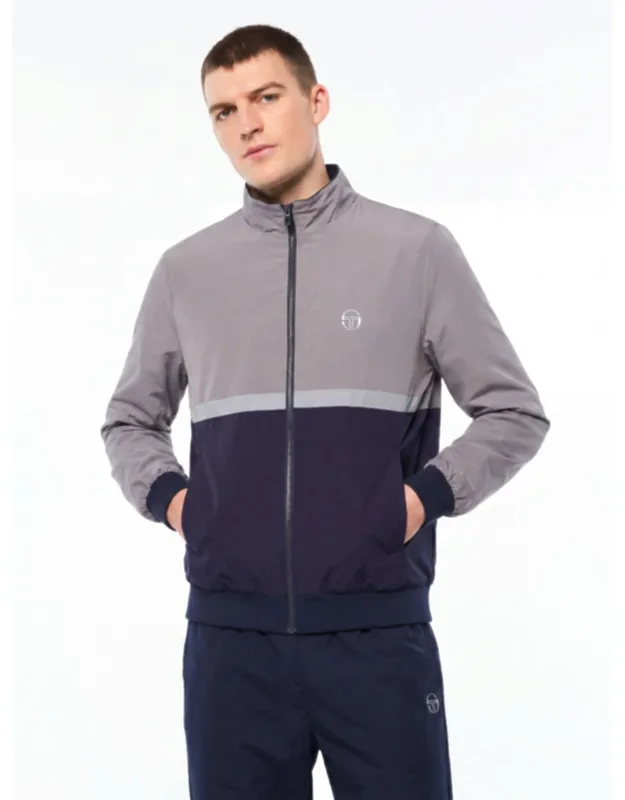 Portico Track Jacket With Ribbed Trims And Welt Hand Pockets