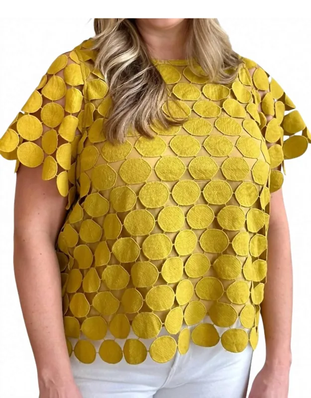 Polka Dot Lace Boxy Cut Top