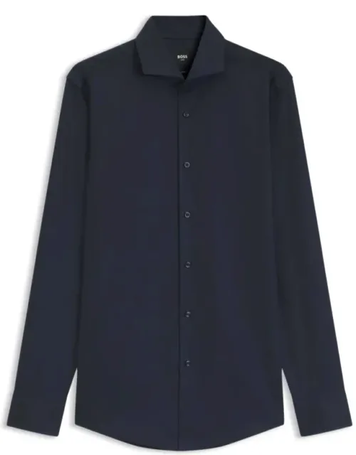 Wrinkle-resistant Cotton Blend Slim-fit Shirt