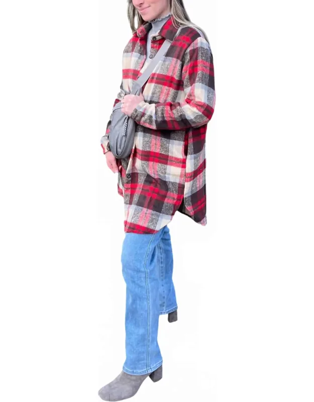 Long Sleeve Check Shirt Jacket