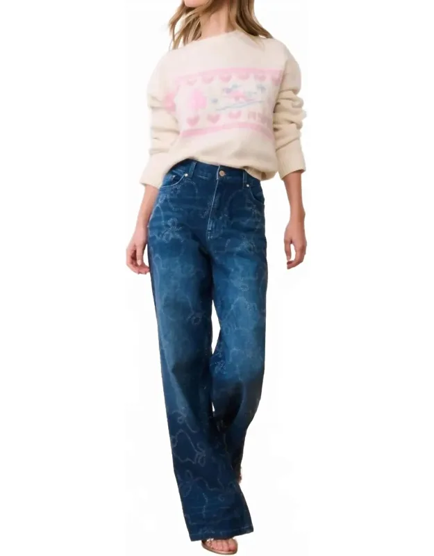 Francie Wool Jacquard Pullover Sweater