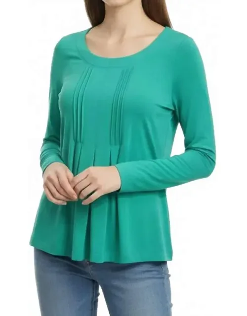 Pleated Long Sleeve T-shirt